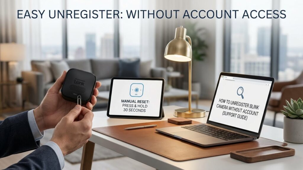 how to unregister blink camera without account