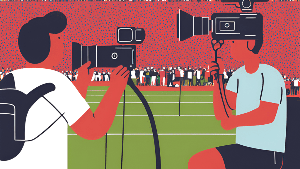 how to use two cameras live sports to video 