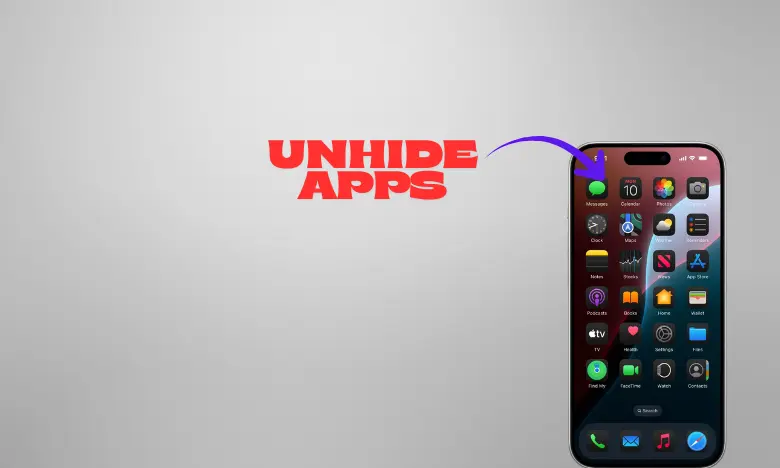 how to unhide apps on iPhone
